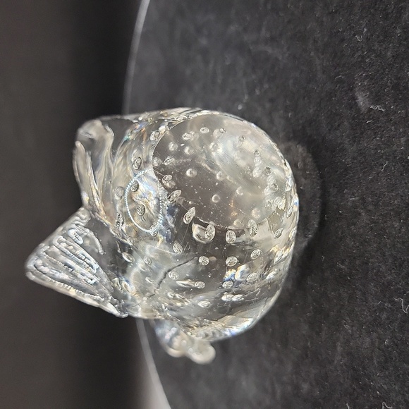 Vintage Clear Glass Swan w/Controlled Bubbles - Picture 7 of 13